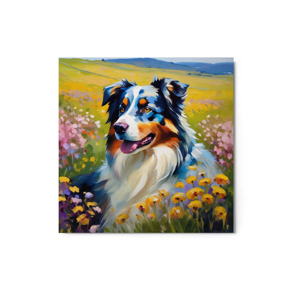 PugMug Custom Australian Shepherd Dog Metal Print