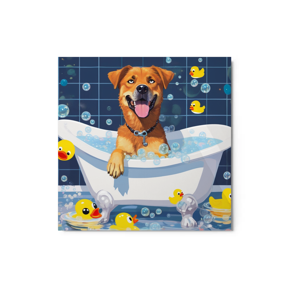 PugMug Custom Blue Metal Print