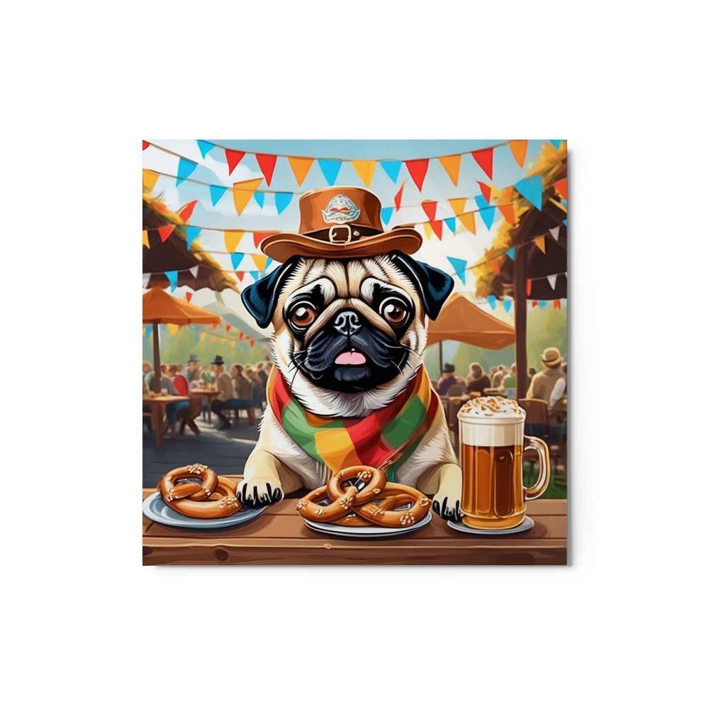 PugMug Custom Pug Metal Print