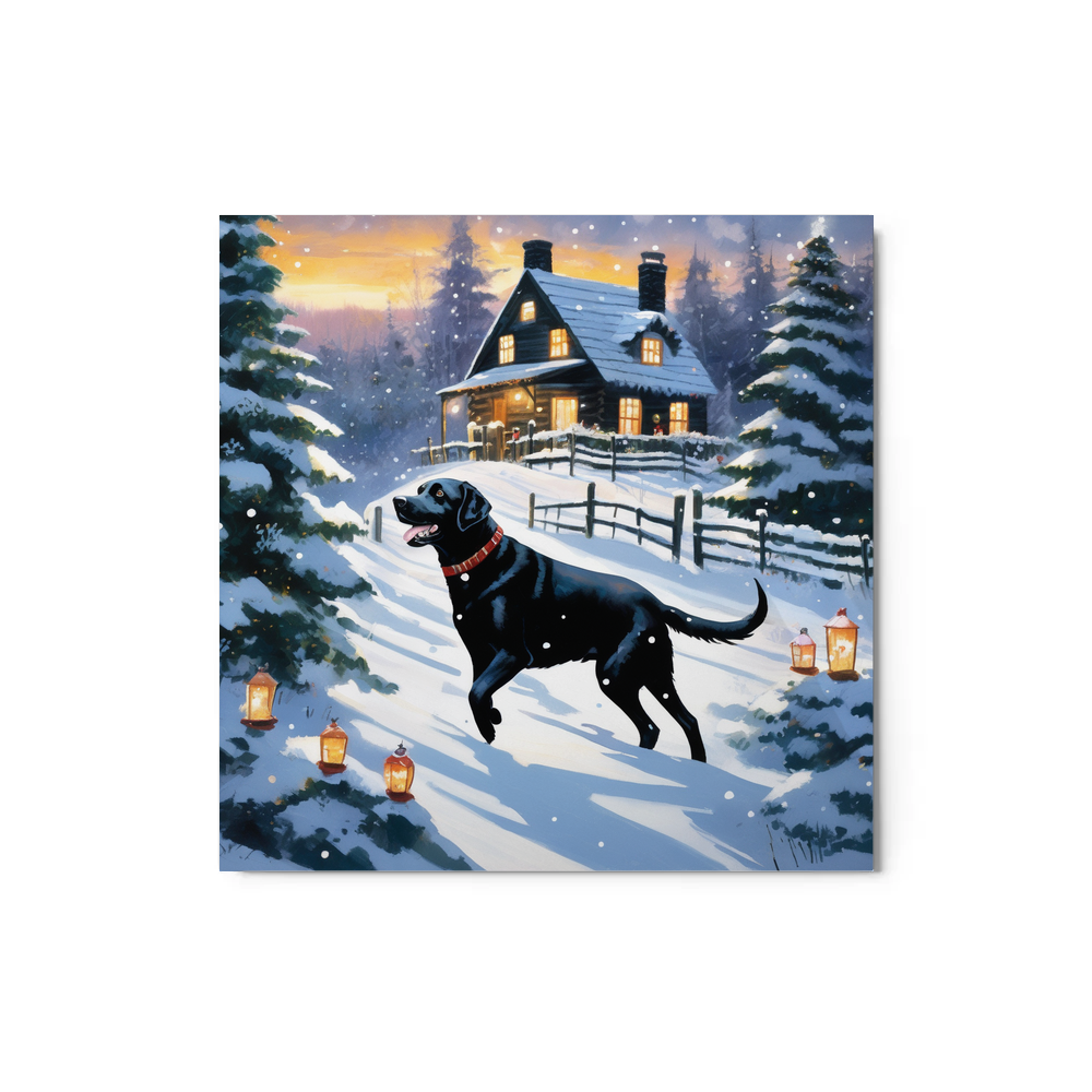 PugMug Custom Black Labrador Retriever Metal Print