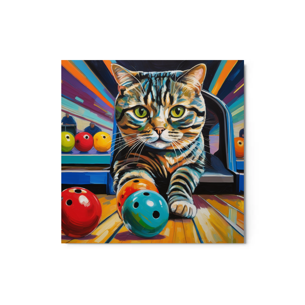 PugMug Custom Tabby Scottish Fold Cat Metal Print