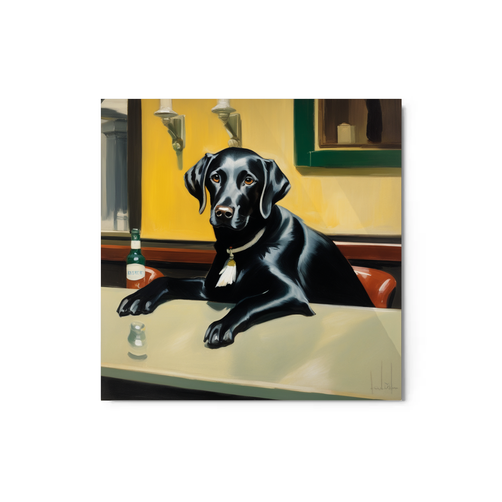 PugMug Custom Black Labrador Retriever Metal Print