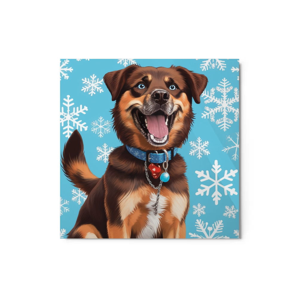 PugMug Custom Blue Metal Print