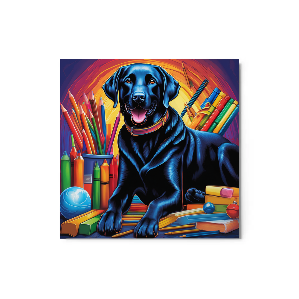 PugMug Custom Black Labrador Retriever Metal Print