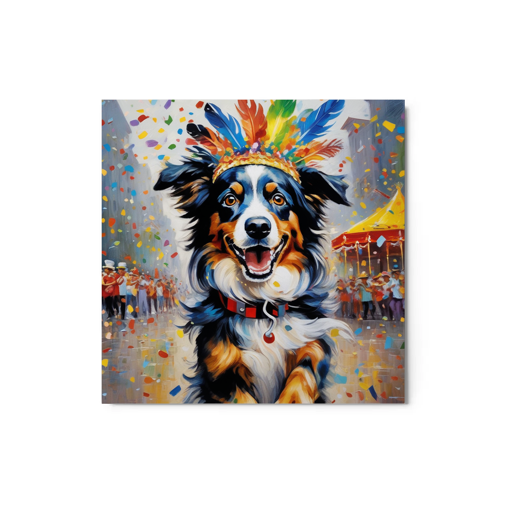 PugMug Custom Australian Shepherd Dog Metal Print