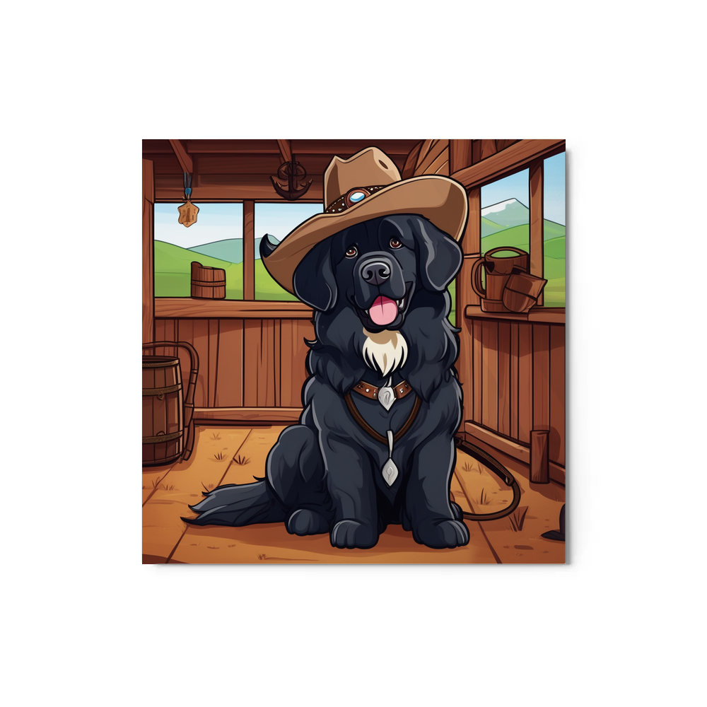 PugMug Custom Newfoundland Metal Print