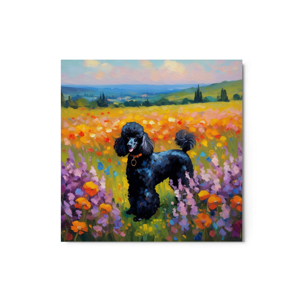 PugMug Custom Black Poodle Metal Print