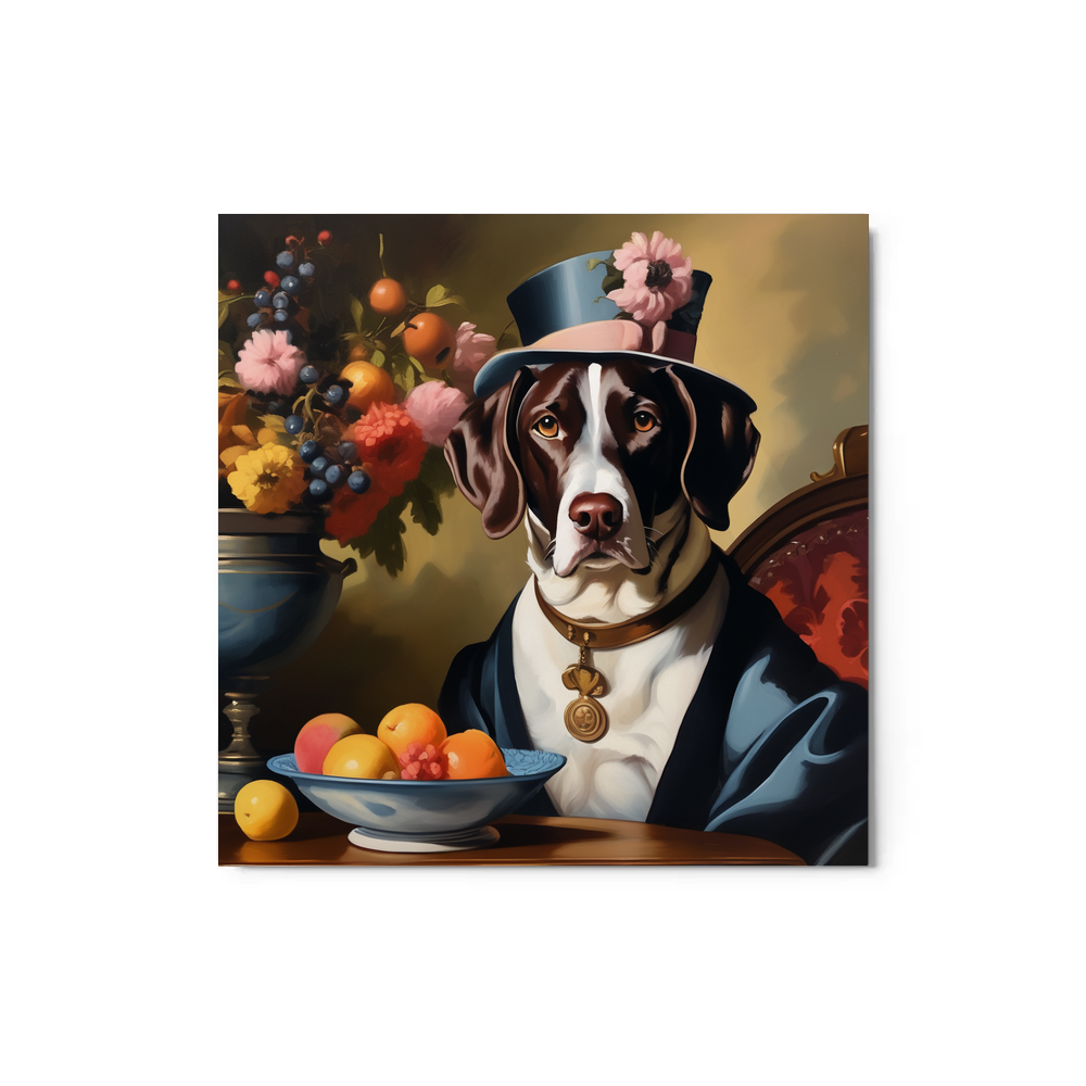 PugMug Custom Pointer Dog Metal Print
