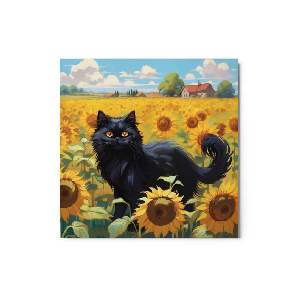 PugMug Custom Black Persian Cat Metal Print