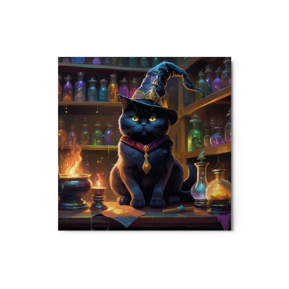 PugMug Custom Black British Shorthair Cat Metal Print