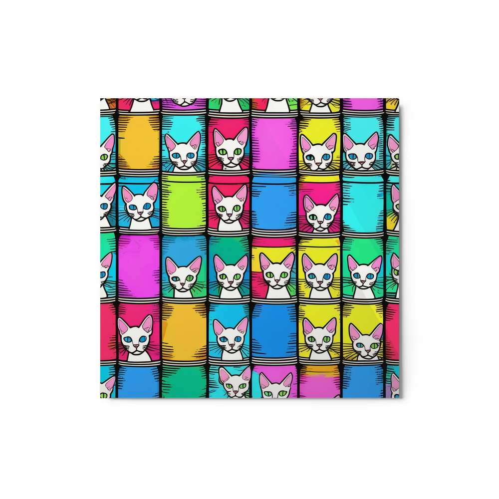 PugMug Custom Tabby Devon Rex Cat Metal Print