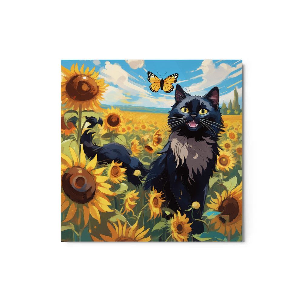 PugMug Custom Black Ragdoll Cat Metal Print