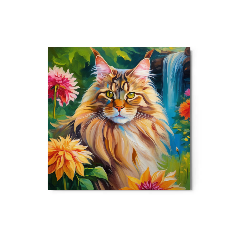 PugMug Custom Tabby Maine Coon Cat Metal Print
