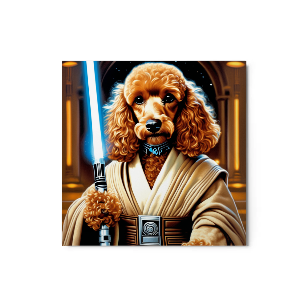 PugMug Custom Tan Poodle Metal Print