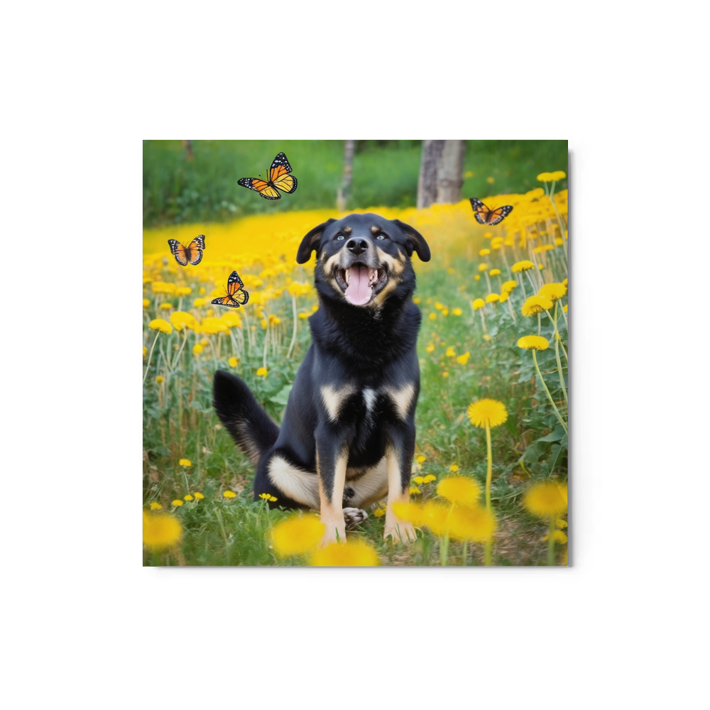 PugMug Custom Blue Metal Print