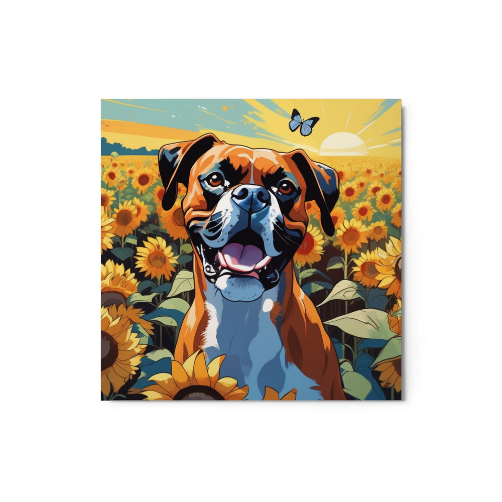 PugMug Custom Boxer Dog Metal Print