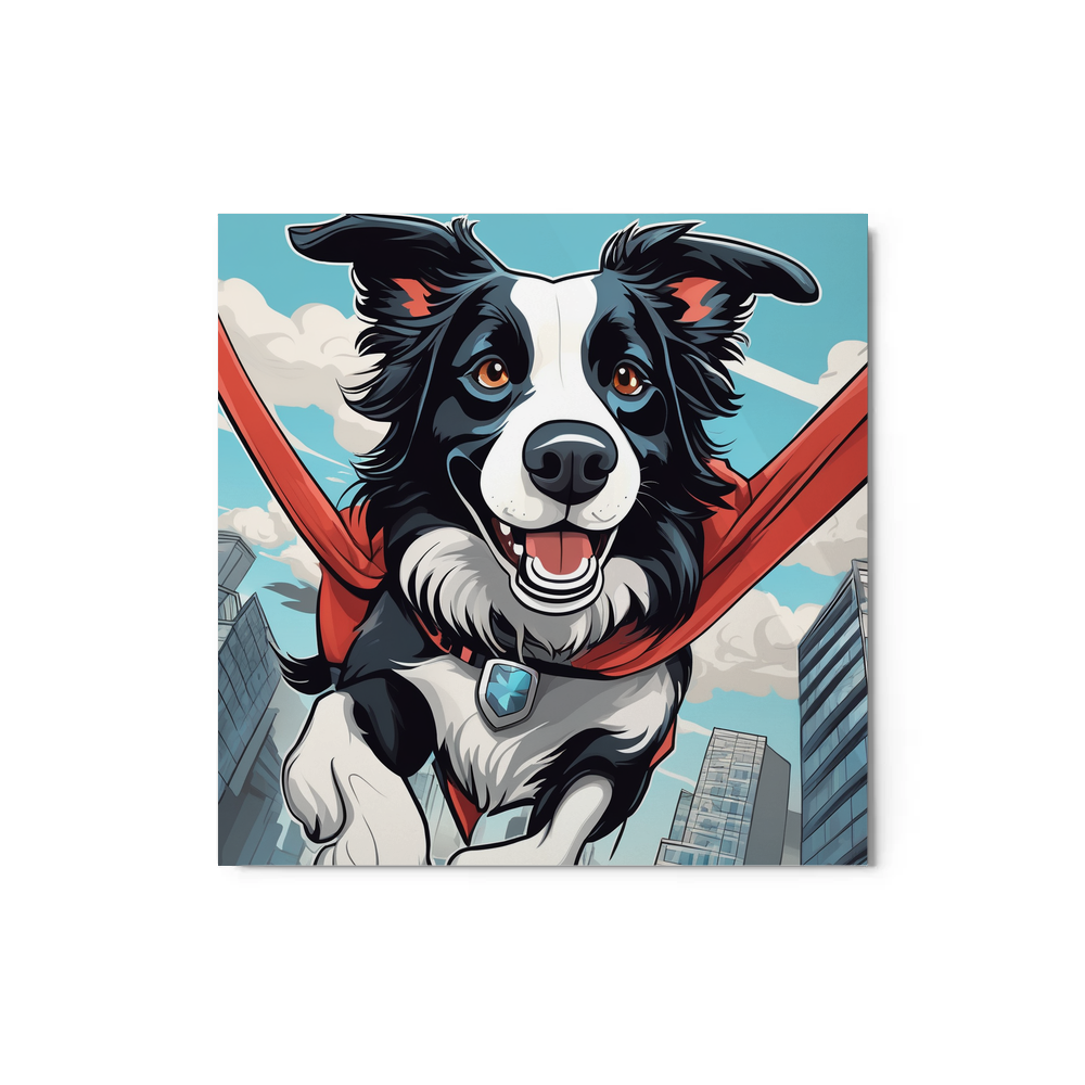 PugMug Custom Border Collie Metal Print
