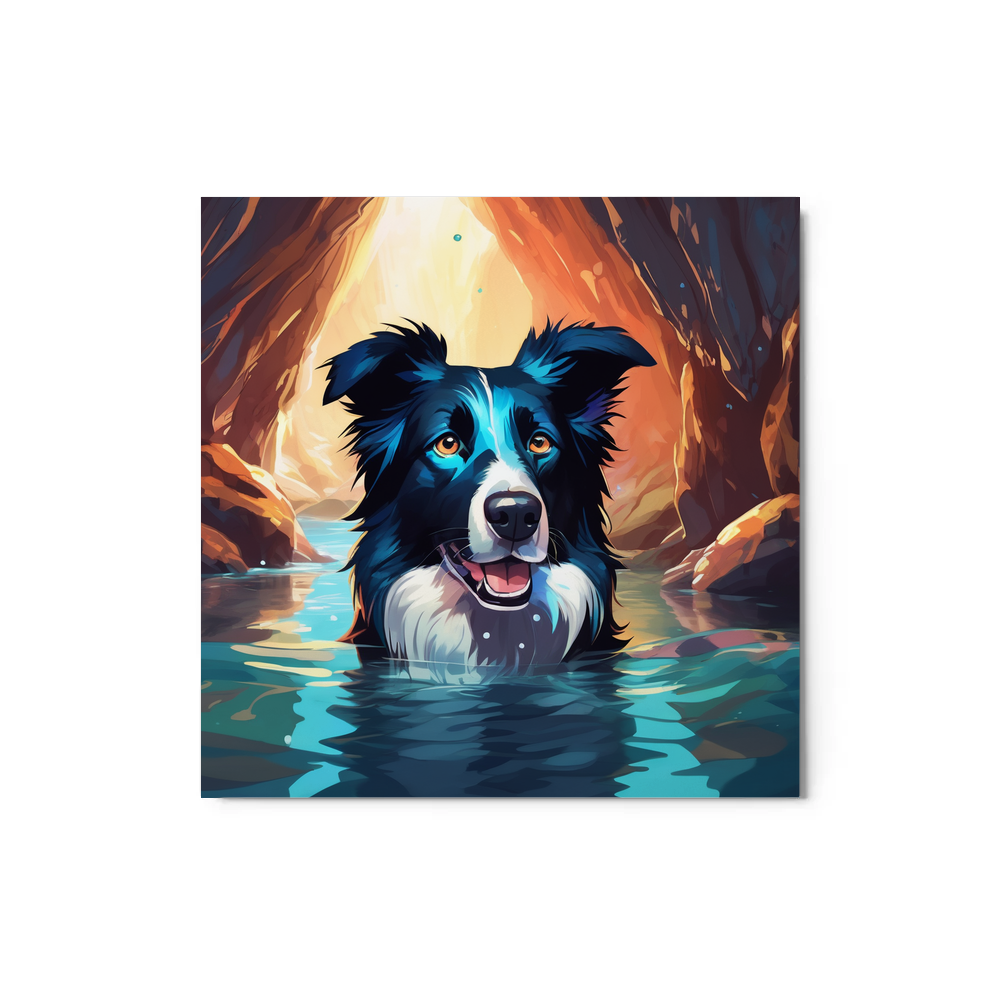 PugMug Custom Border Collie Metal Print