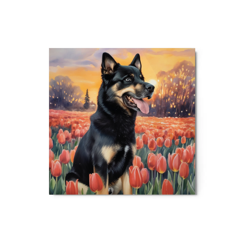 PugMug Custom Blue Metal Print