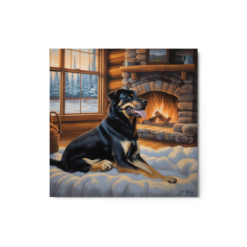 PugMug Custom Blue Metal Print