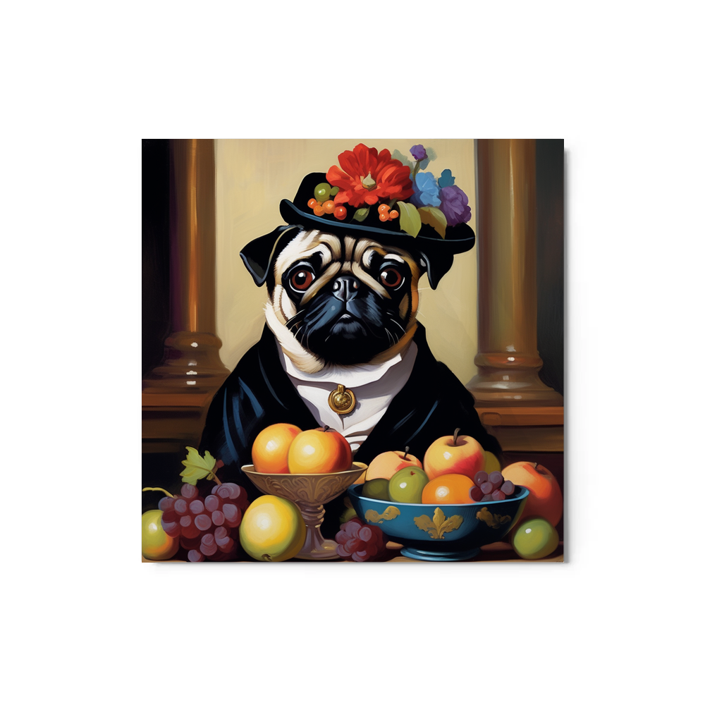 PugMug Custom Pug Metal Print