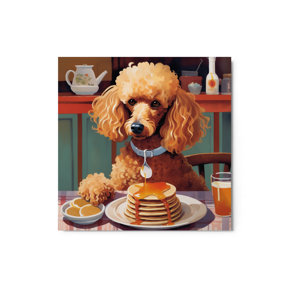 PugMug Custom Tan Poodle Metal Print