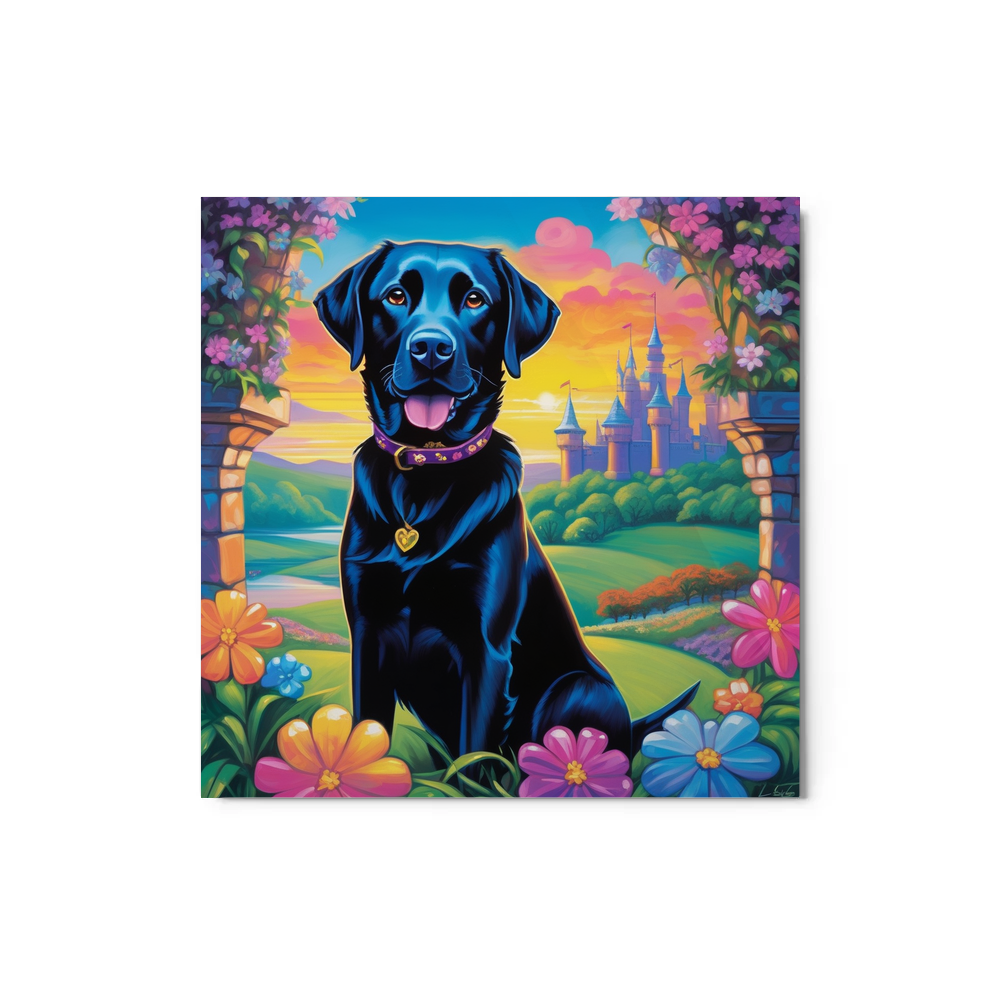 PugMug Custom Black Labrador Retriever Metal Print