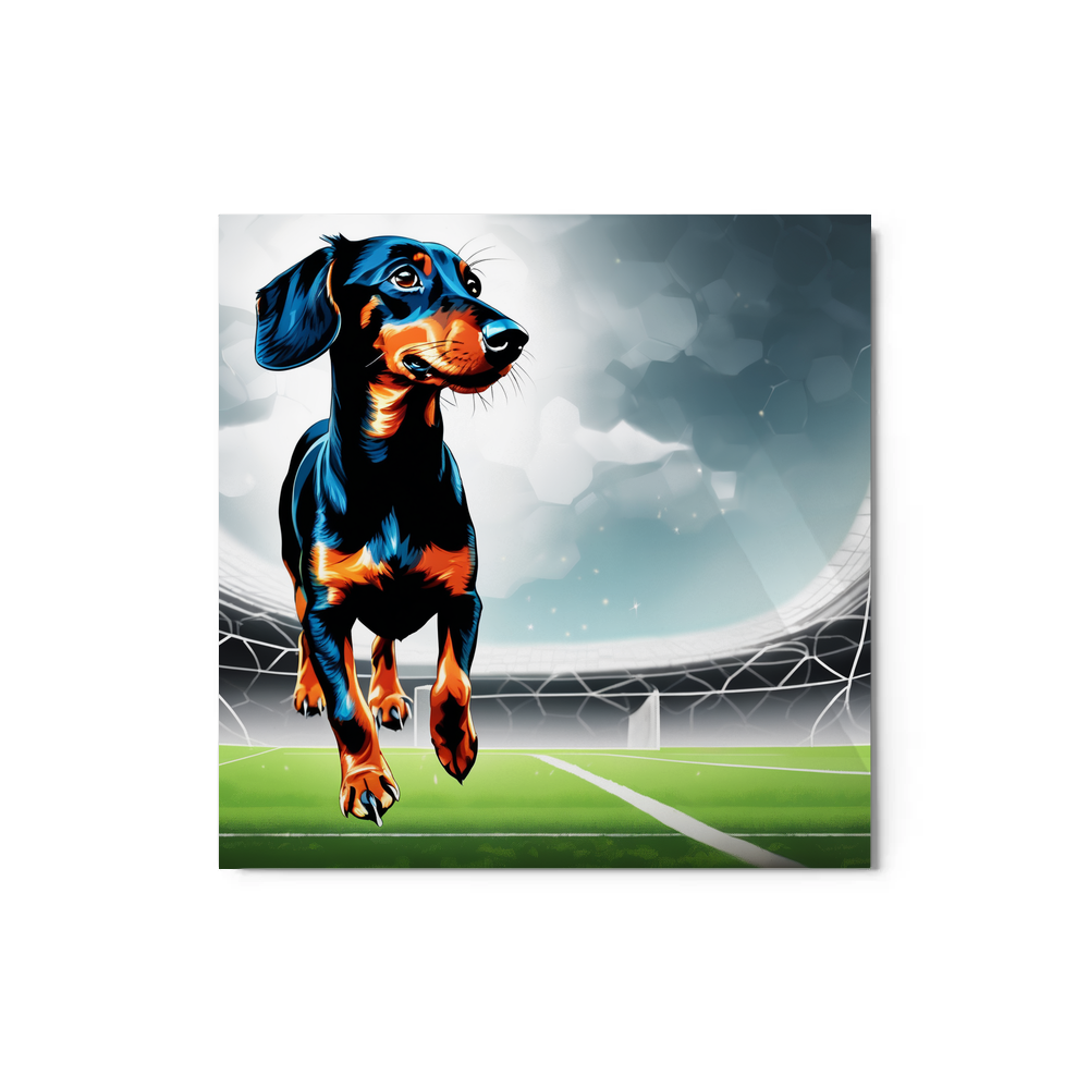 PugMug Custom Black Dachshund Metal Print