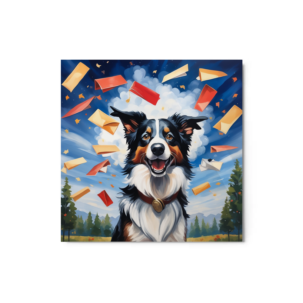 PugMug Custom Border Collie Metal Print