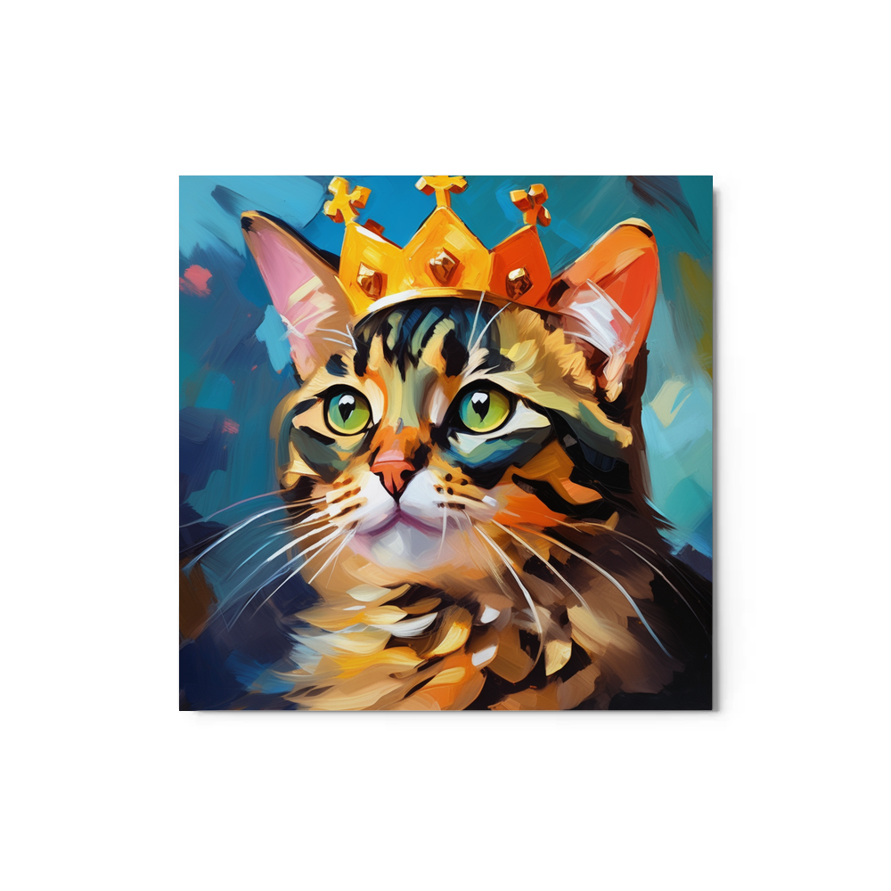 PugMug Custom Tabby Exotic Cat Metal Print