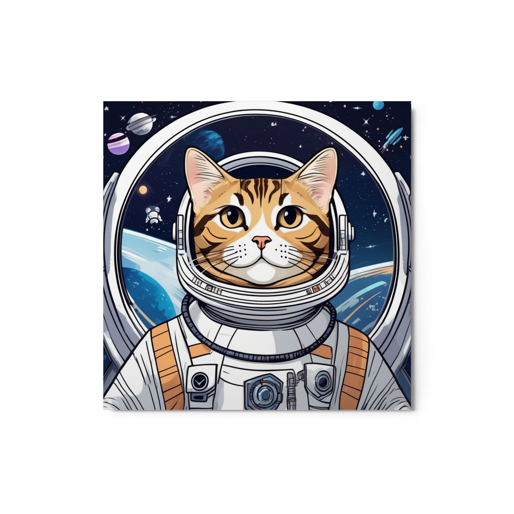 PugMug Custom Tabby American Shorthair Cat Metal Print