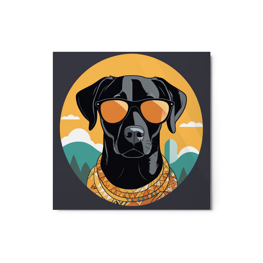 PugMug Custom Black Labrador Retriever Metal Print