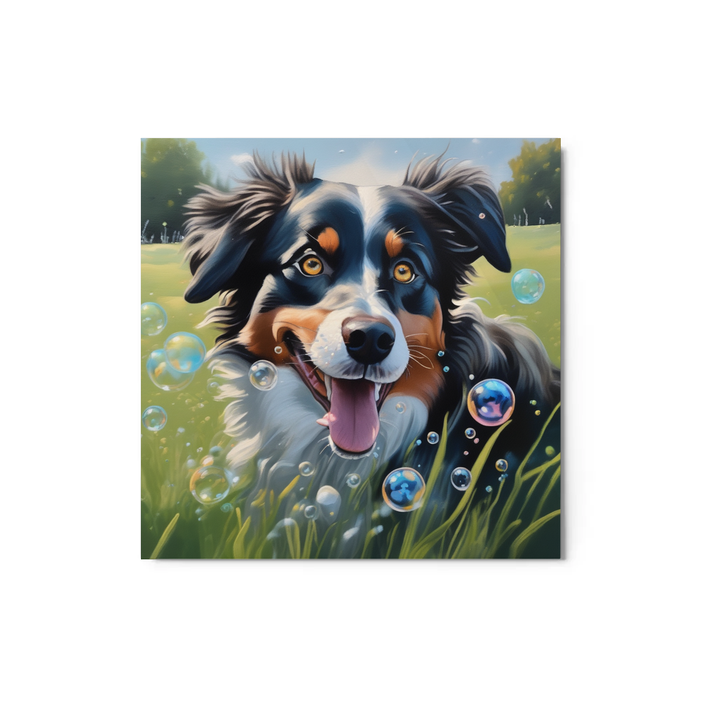 PugMug Custom Miniature American Shepherd Metal Print
