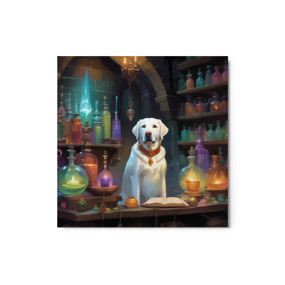 PugMug Custom White Labrador Retriever Metal Print