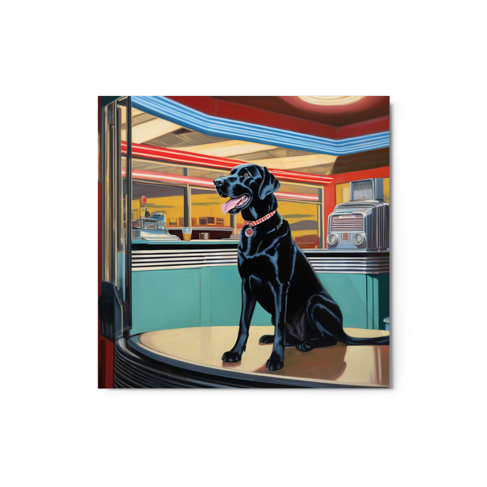 PugMug Custom Black Labrador Retriever Metal Print