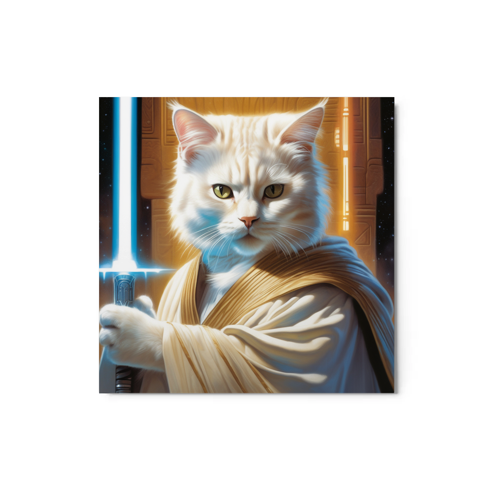 PugMug Custom White Exotic Cat Metal Print