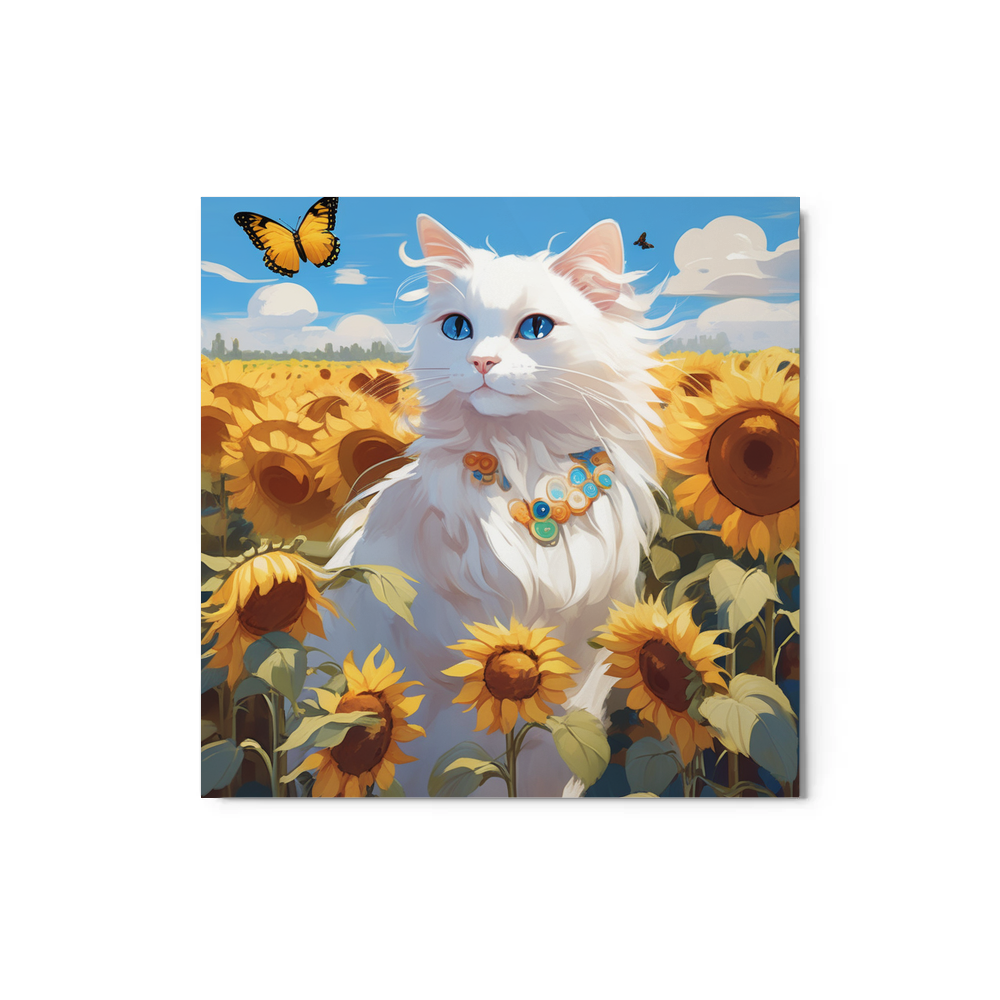 PugMug Custom White Ragdoll Cat Metal Print