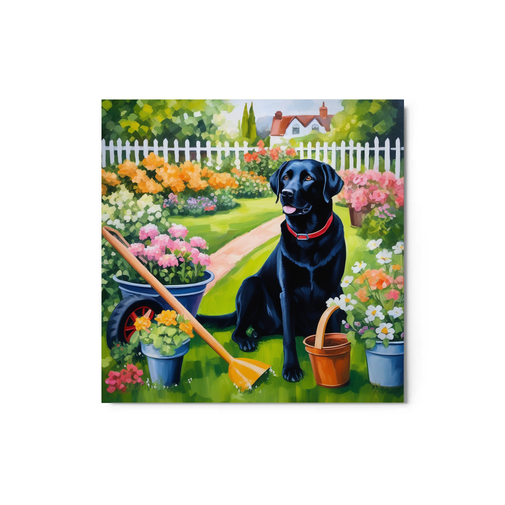 PugMug Custom Black Labrador Retriever Metal Print