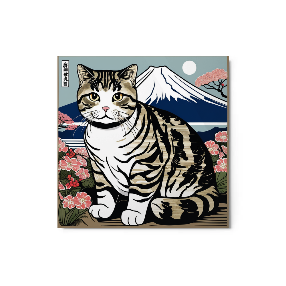 PugMug Custom Tabby Scottish Fold Cat Metal Print