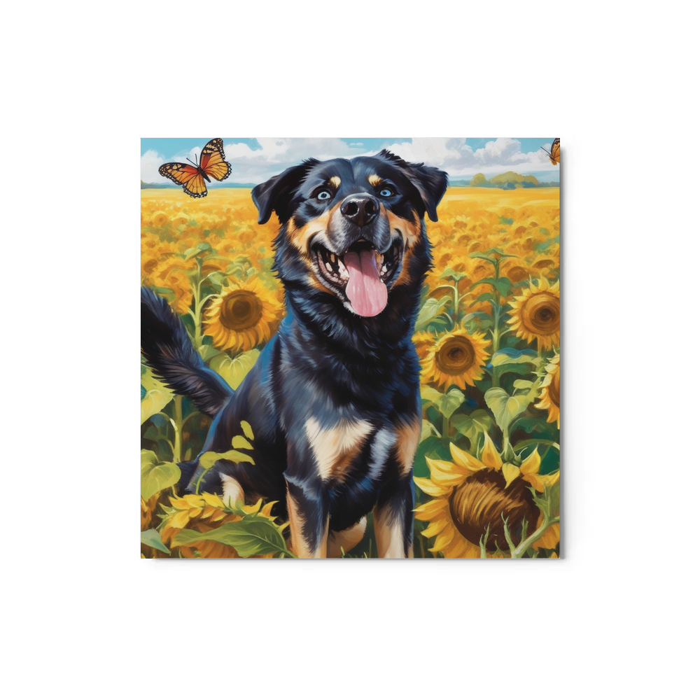 PugMug Custom Blue Metal Print