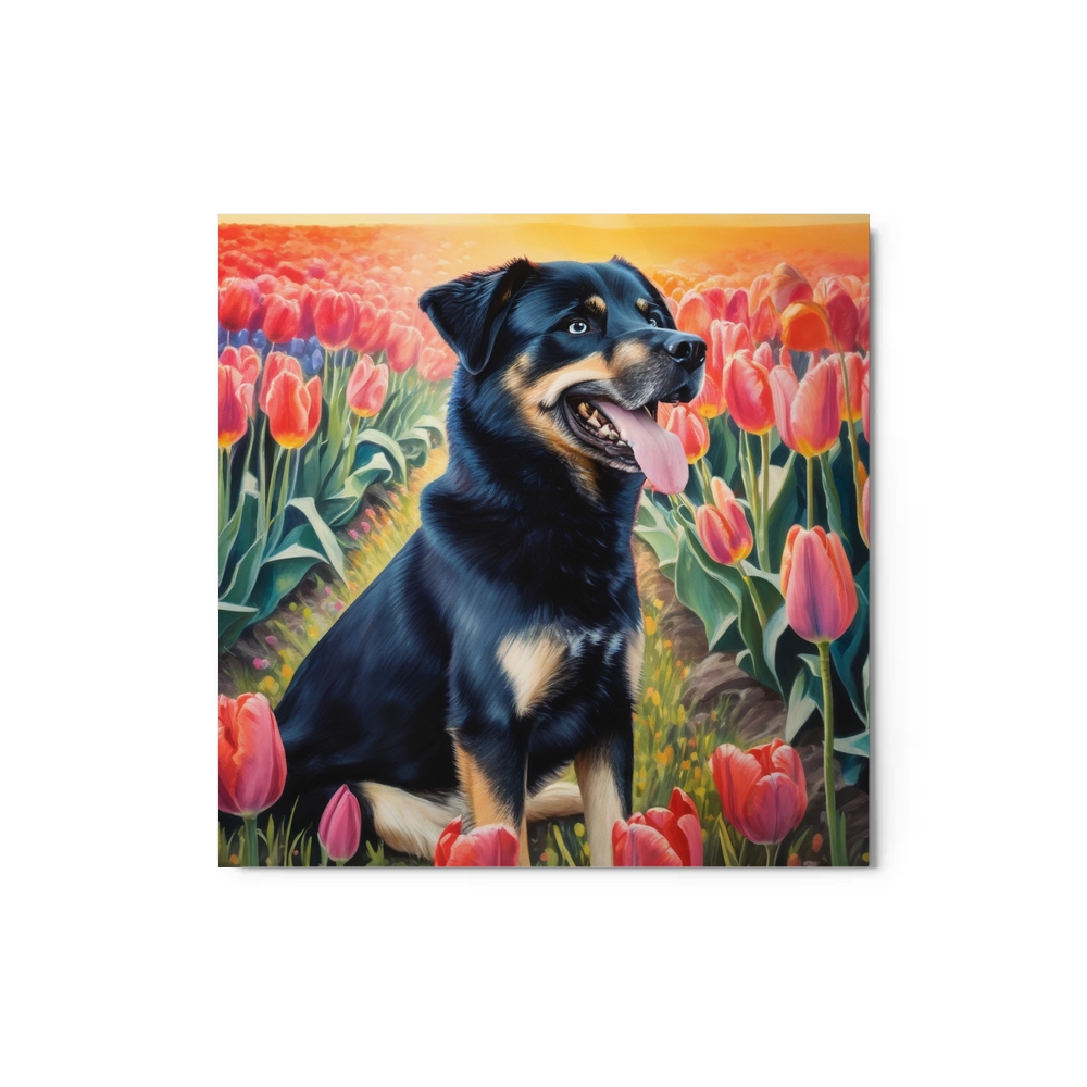 PugMug Custom Blue Metal Print