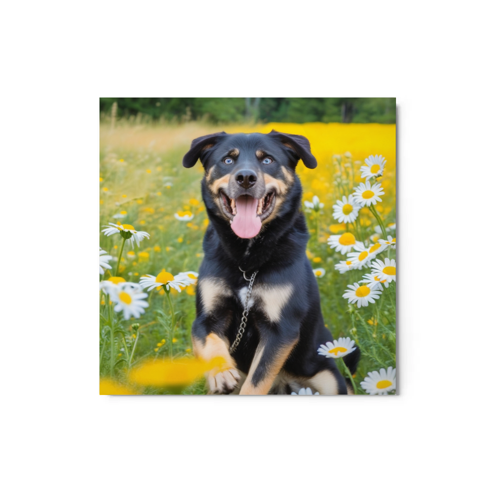 PugMug Custom Blue Metal Print