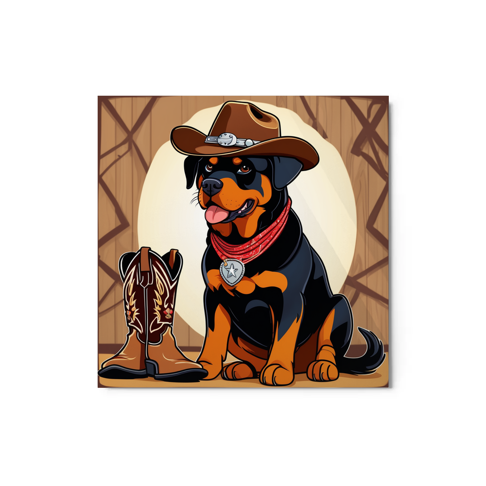 PugMug Custom Rottweiler Metal Print