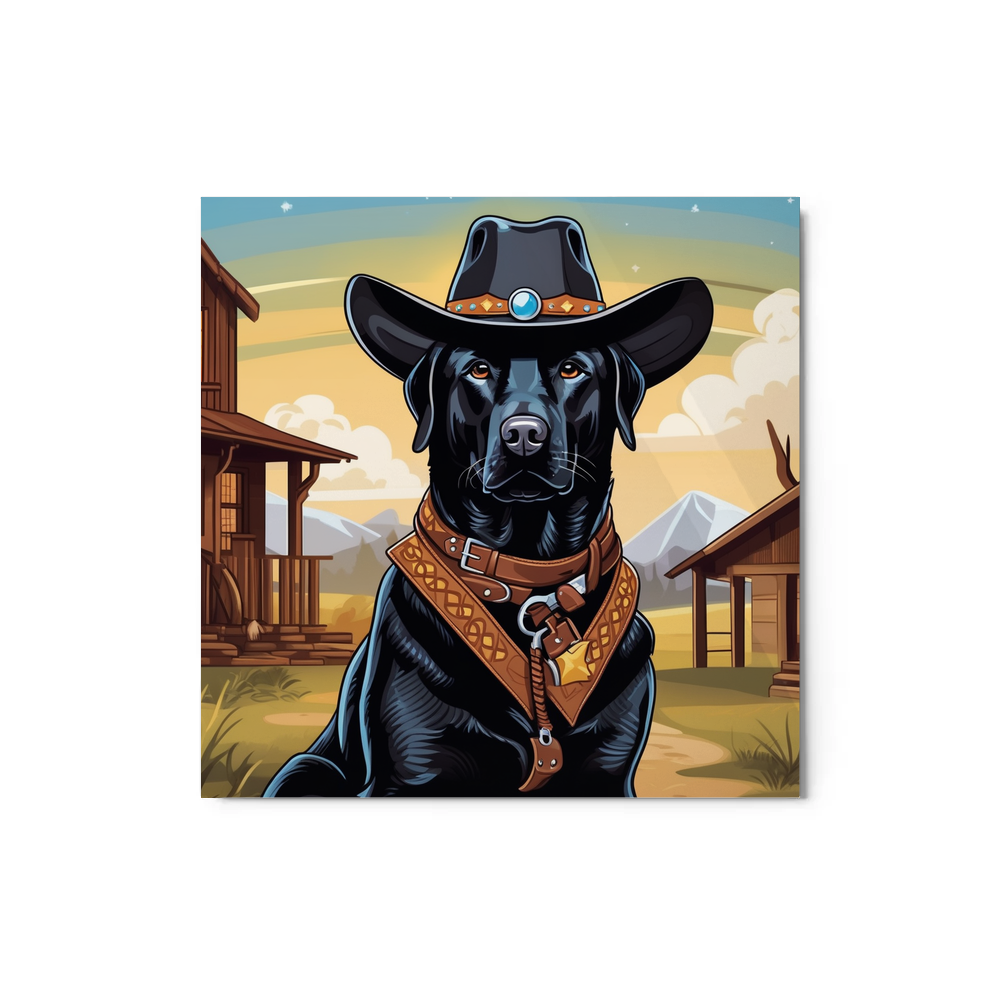 PugMug Custom Black Labrador Retriever Metal Print