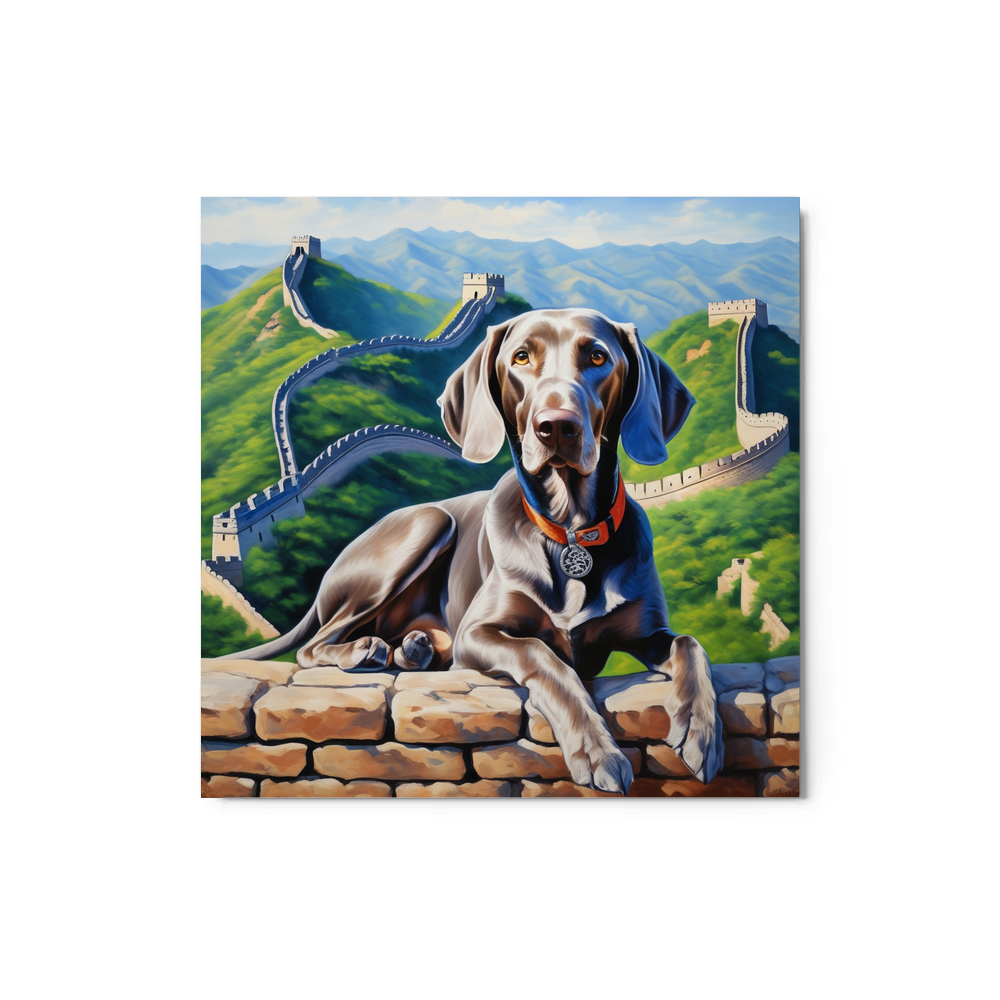 PugMug Custom Weimaraner Metal Print
