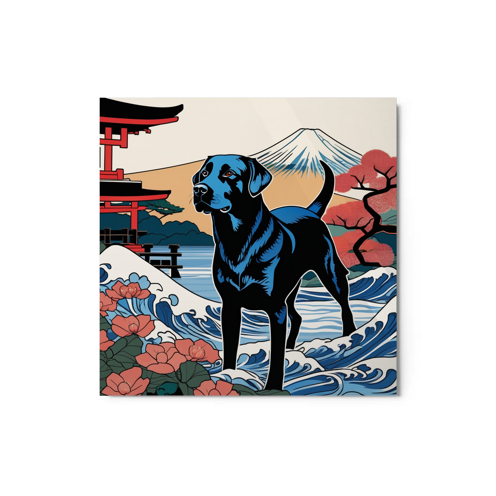 PugMug Custom Black Labrador Retriever Metal Print