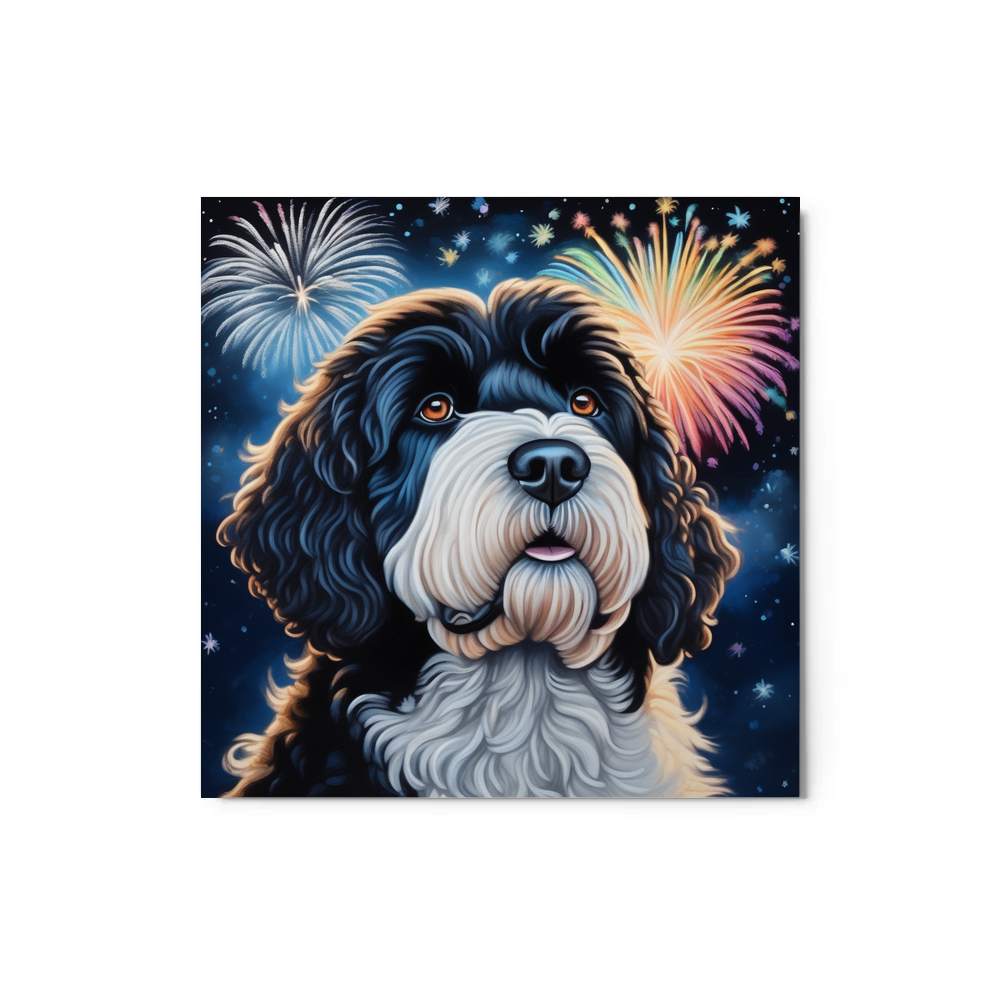 PugMug Custom Portuguese Water Dog Metal Print