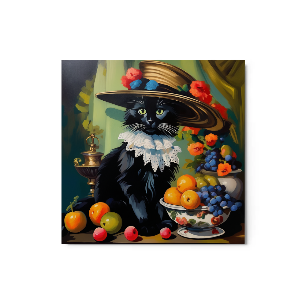 PugMug Custom Black Ragdoll Cat Metal Print