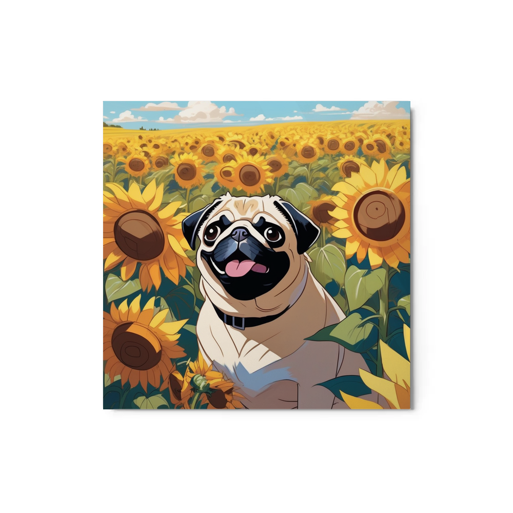PugMug Custom Pug Metal Print