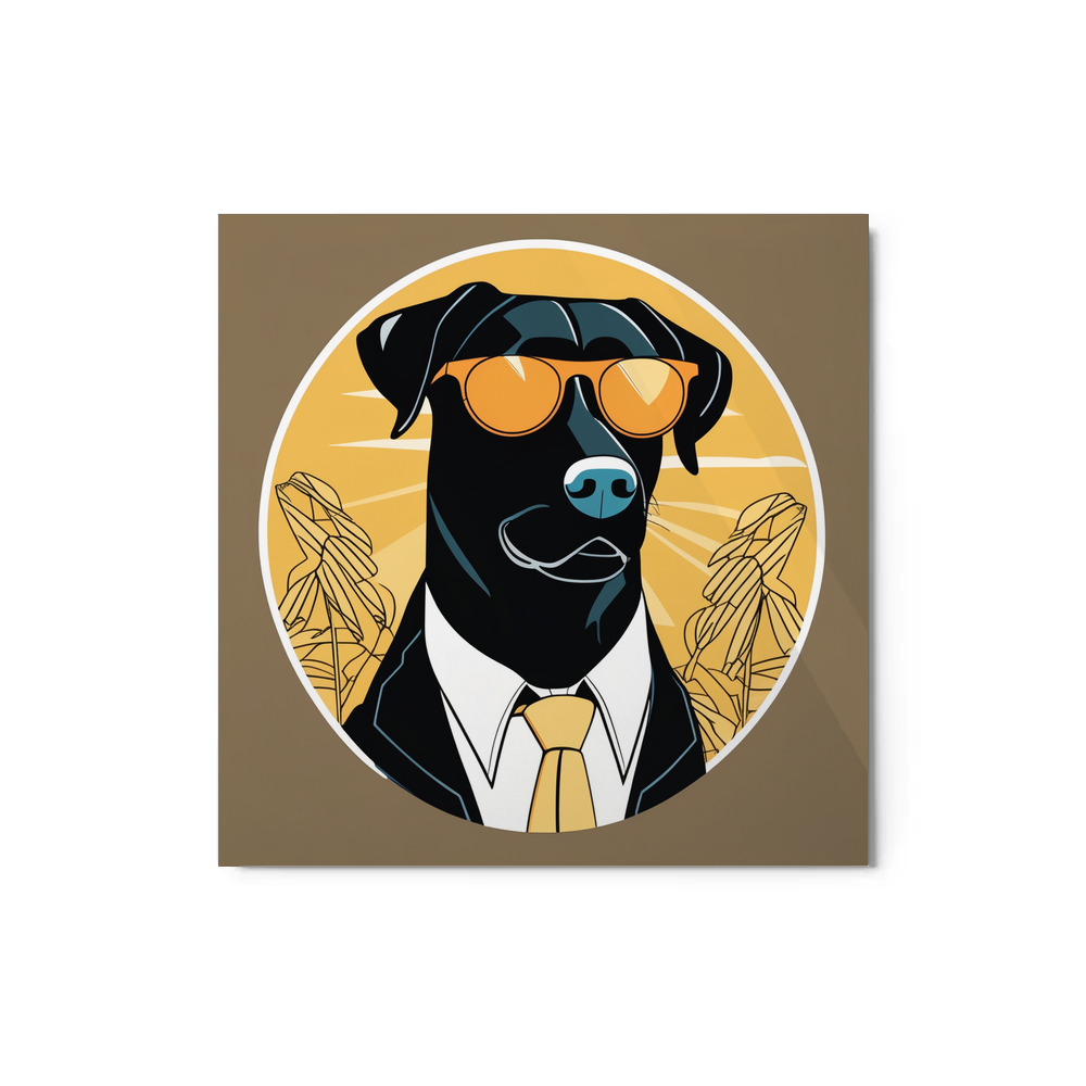 PugMug Custom Black Labrador Retriever Metal Print